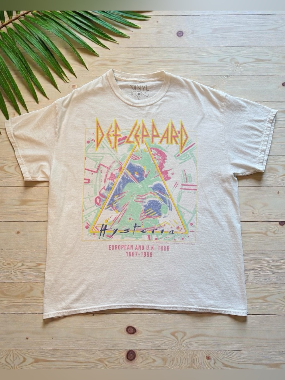 Def Leppard Hysteria 1987-1988 European & U.K. Tour Graphic Band Tee - Large